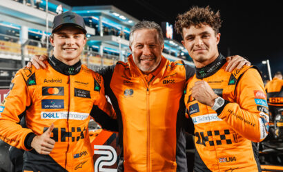 lando norris oscar piastri zak brown mclaren
