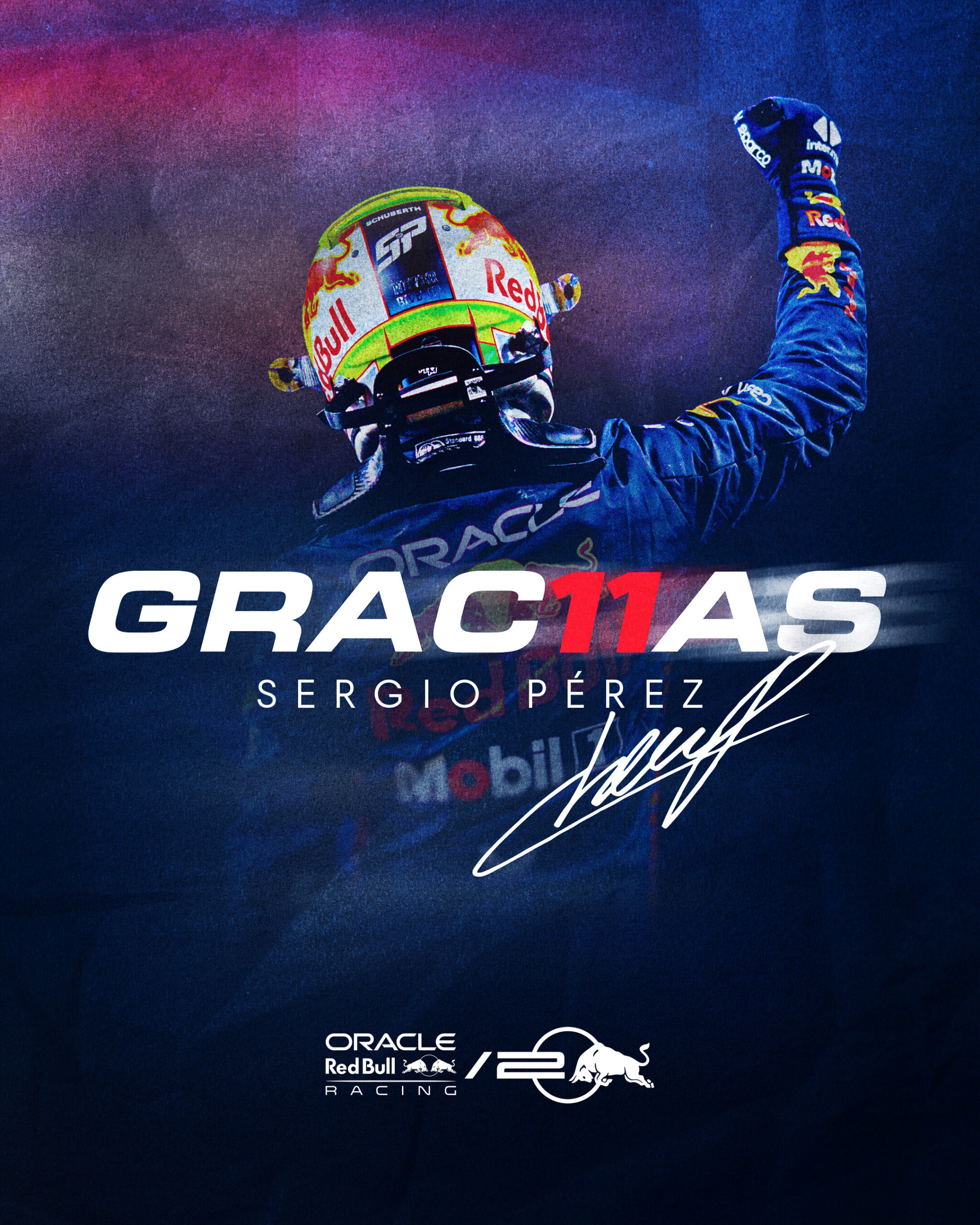 Oracle Red Bull Racing - Sergio Perez 2025 Announcement 4x5