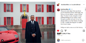 Lewis Hamilton, Ferrari, Instagram