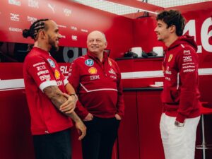Charles Leclerc, Lewis Hamilton, Fred Vasseur, Ferrari