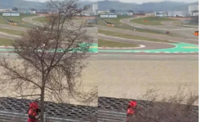 Ferrari taraftarı ağaç kesiyor