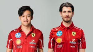 Guanyu Zhou Antonio Giovinazzi Ferrari