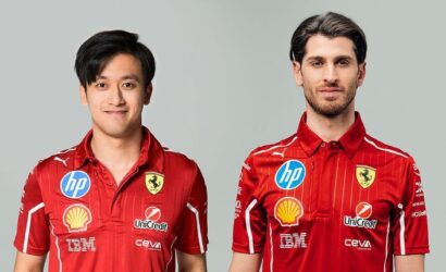 Guanyu Zhou Antonio Giovinazzi Ferrari