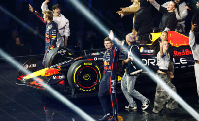 Max Verstappen, Liam Lawson & performers