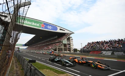 2025 Çin GP start, Oscar Piastri, George Russell, Lando Norris