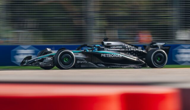 Russell, Mercedes’in sert lastiklerle performansından çok mutlu ancak yumuşak lastiklerden endişeli
