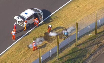 Formula 1 Japonya GP, çimen yangını