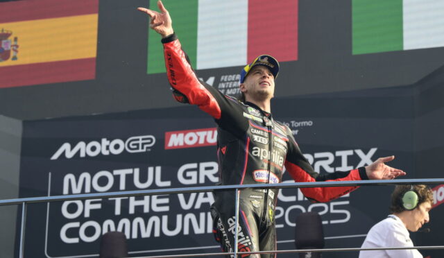 Aprilia, Valencia MotoGP Zaferine Tepki Verdi: “Genellikle Sezon Sonlarında Zorlanırız”