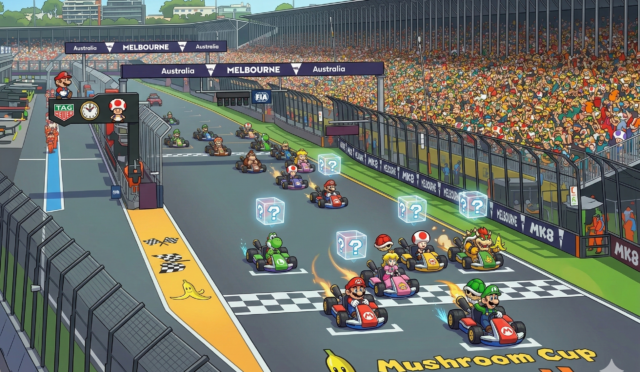 F1 Mario Kart Avustralya