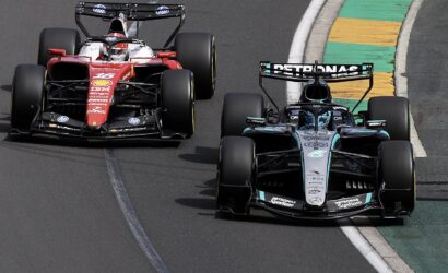 George Russell, Charles Leclerc, Mercedes, Ferrari