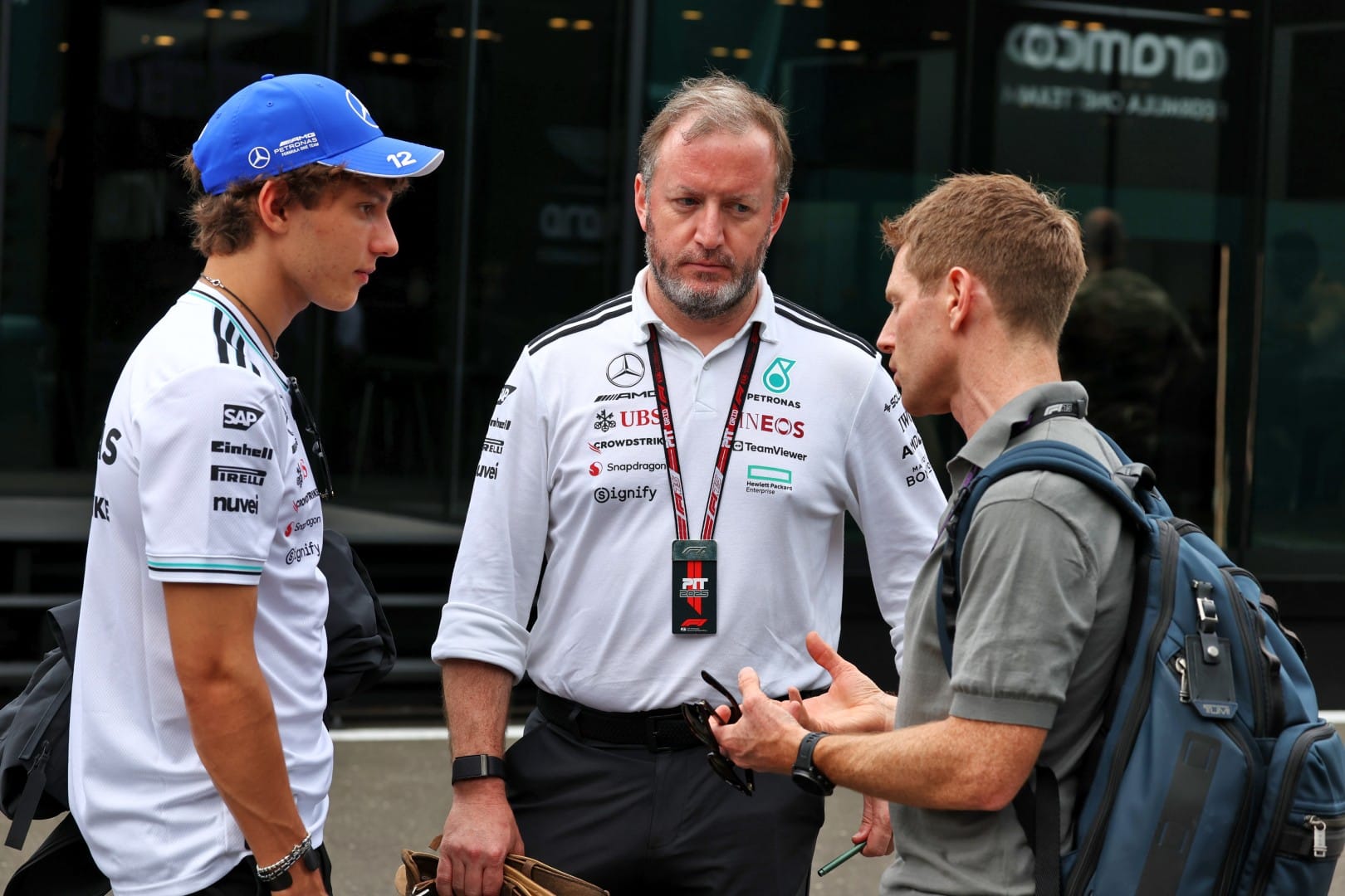 Kimi Antonelli, Bradley Lord ve Anthony Davidson, Mercedes, F1