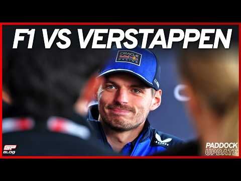 Thumbnail with a smiling man in a blue cap, overlaid by bold 'F1 VS VERSTAPPEN' text across the top.
