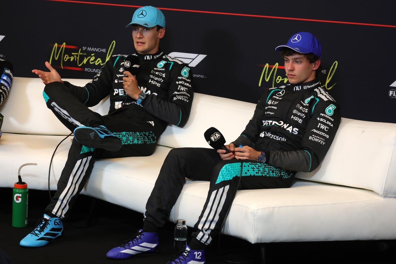 George Russell ve Kimi Antonelli, Mercedes, F1