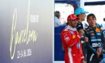 Promotional banner reading 'London' with 'Round 37' and '12-14.06.2026' beside three Formula 1 drivers in racing suits.