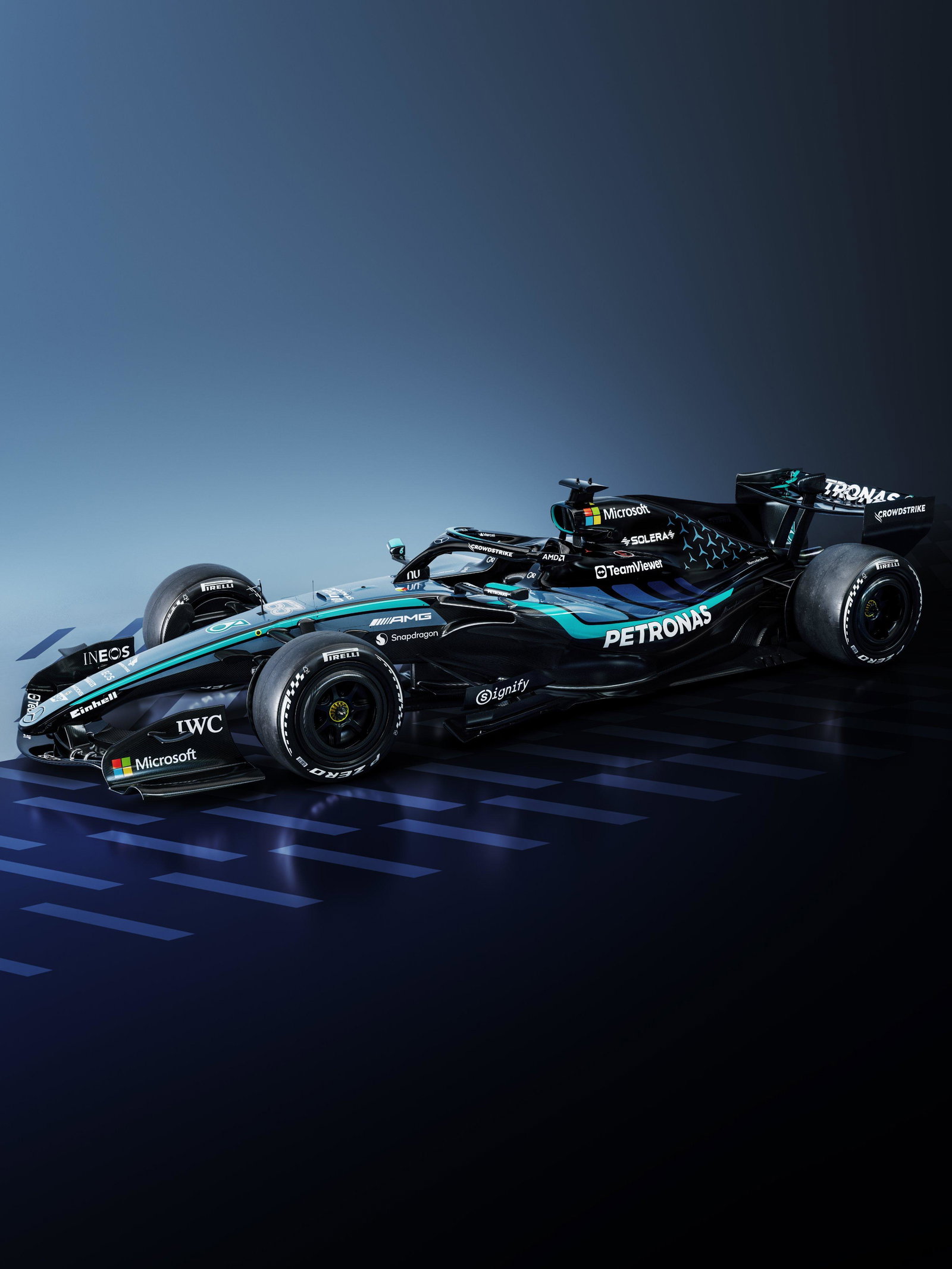 Mercedes ABD GP özel mavi boyama 4