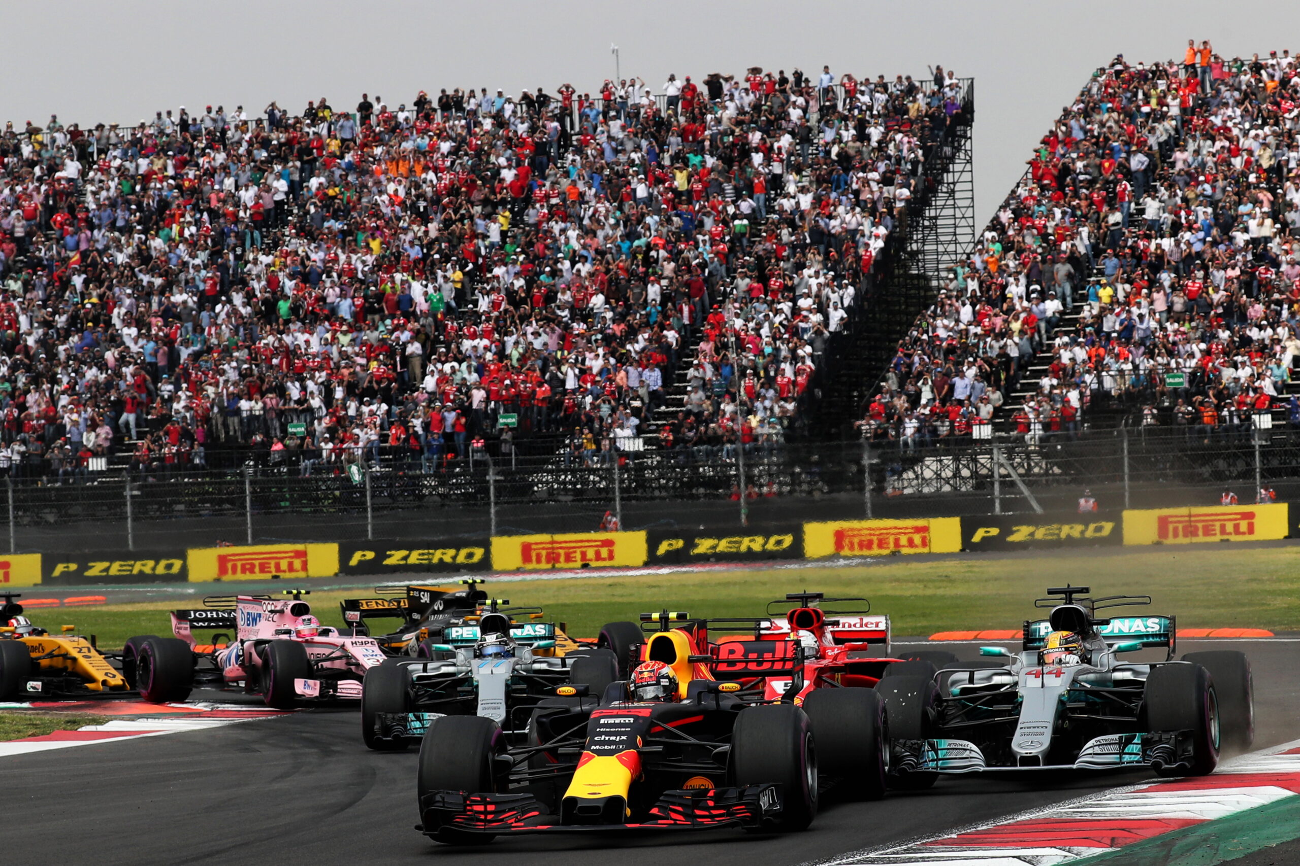 Vettel, Hamilton ve Verstappen, 2017 Meksika GP
